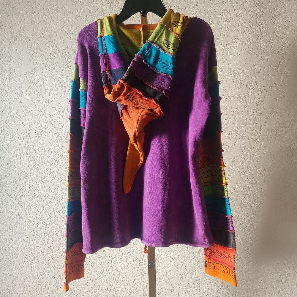 Hippie Bohemian Zip up Sweatshirt - Picture 6 of 7